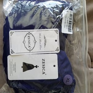 Zesica Blue Drawstring-Accent Rashguard Bottoms